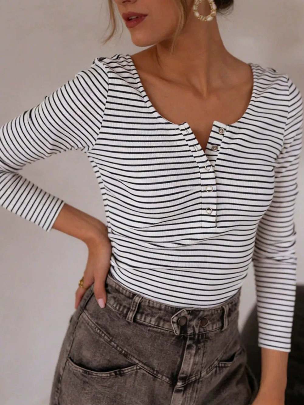 ZARA Black and White Striped Soft Comfortable Casual Shirt